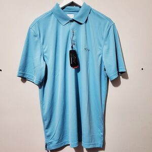 Greg Norman Men's Sz Large Play Dry Short Sleeve Golf Polo G7XRK444 Blue